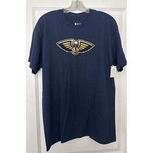NBA New Orleans Pelicans Navy Blue Men's Large Crew Neck SS Tee Shirt Official